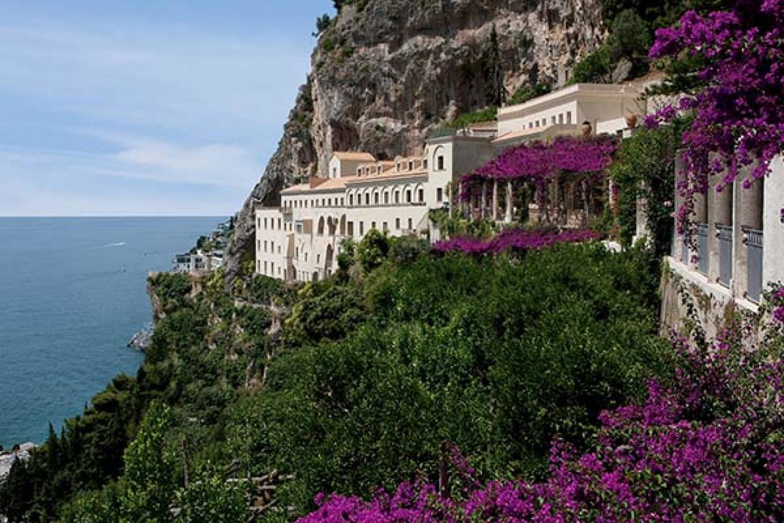 The Anantara Grand Hotel Convento di Amalfi is perched on a clifftop 80 metres above the sea level