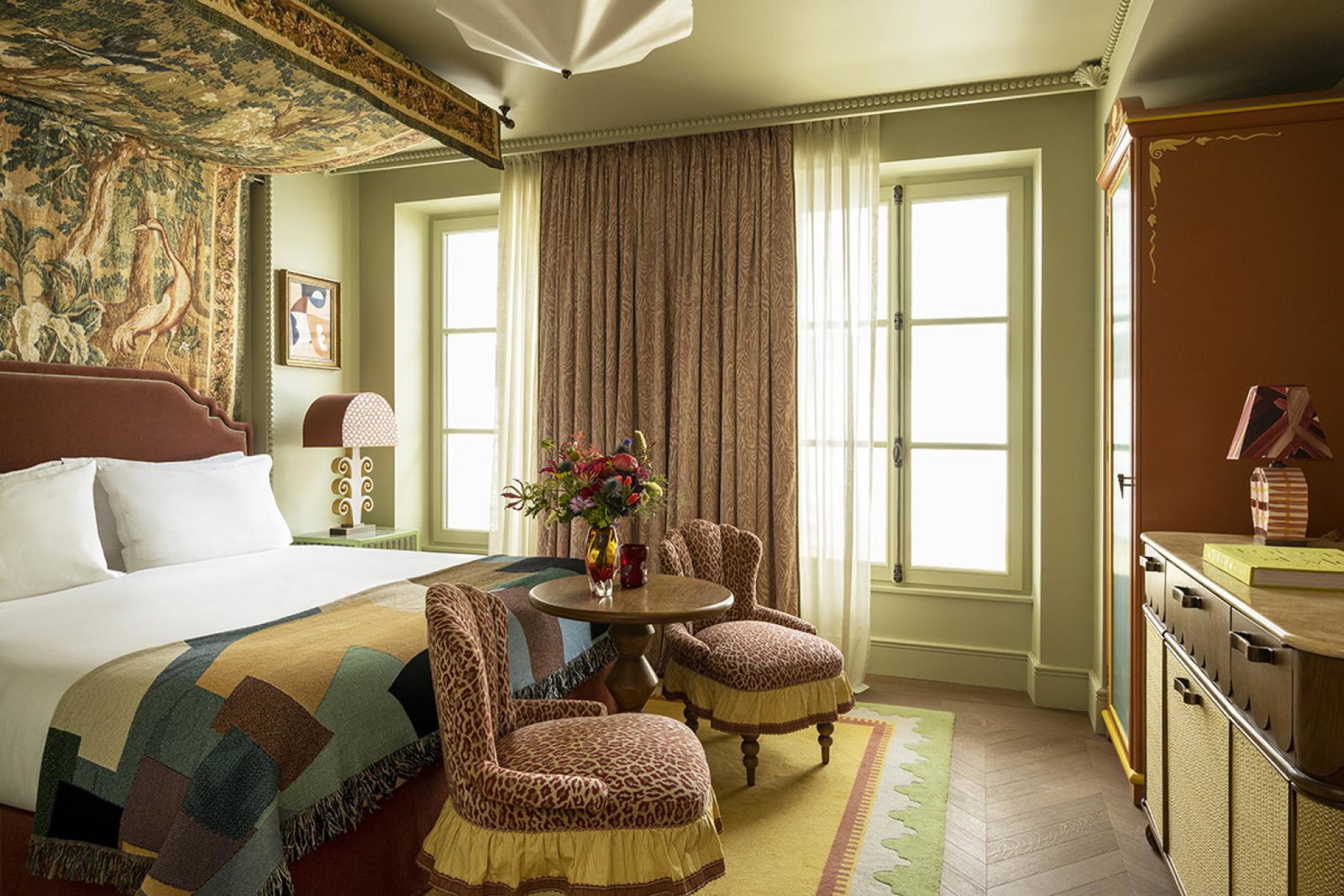 Le Grand Mazarin's look is French classicism offset with flamboyant decor