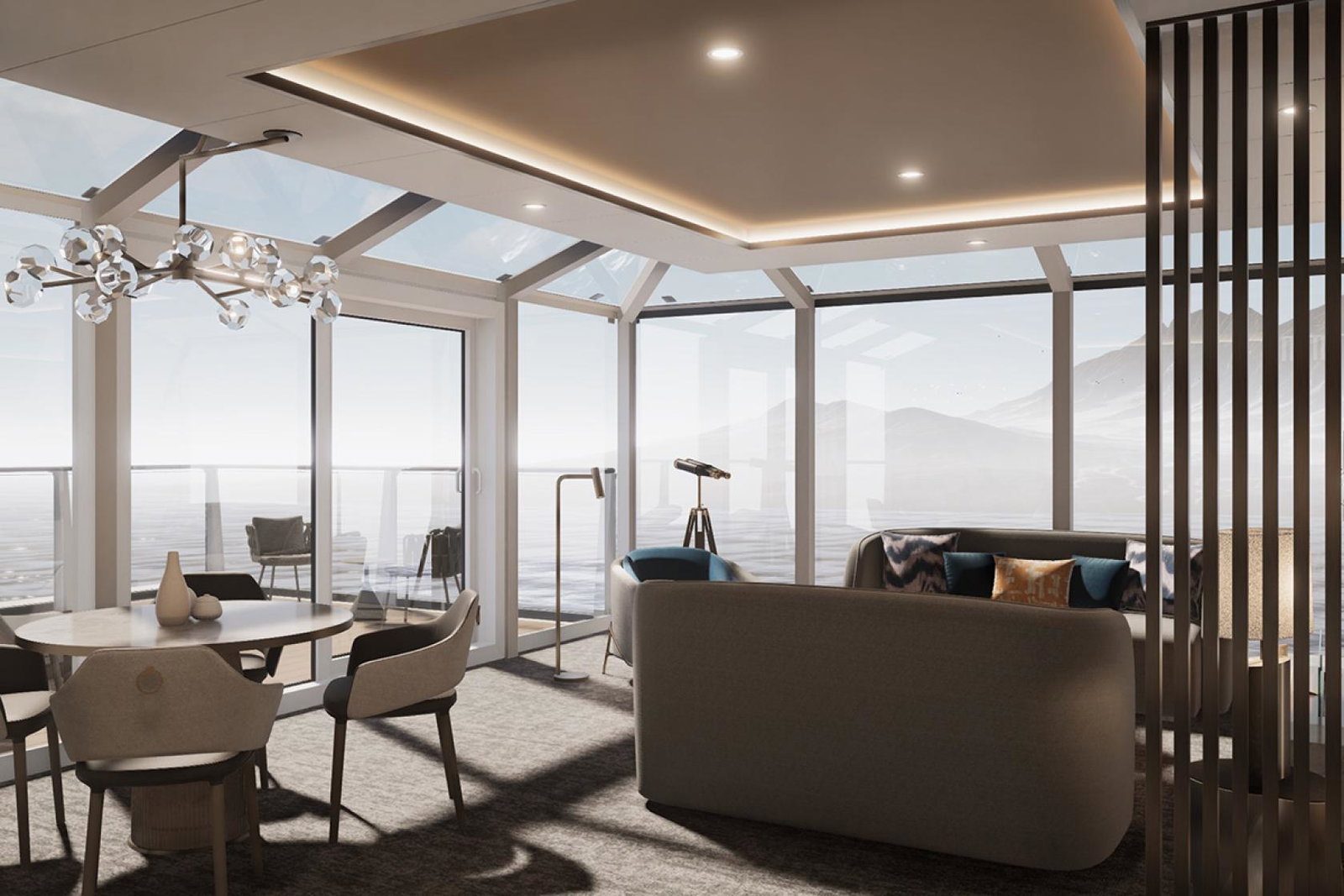Silver Endeavour's Master Suites will feature vaulted windows. 