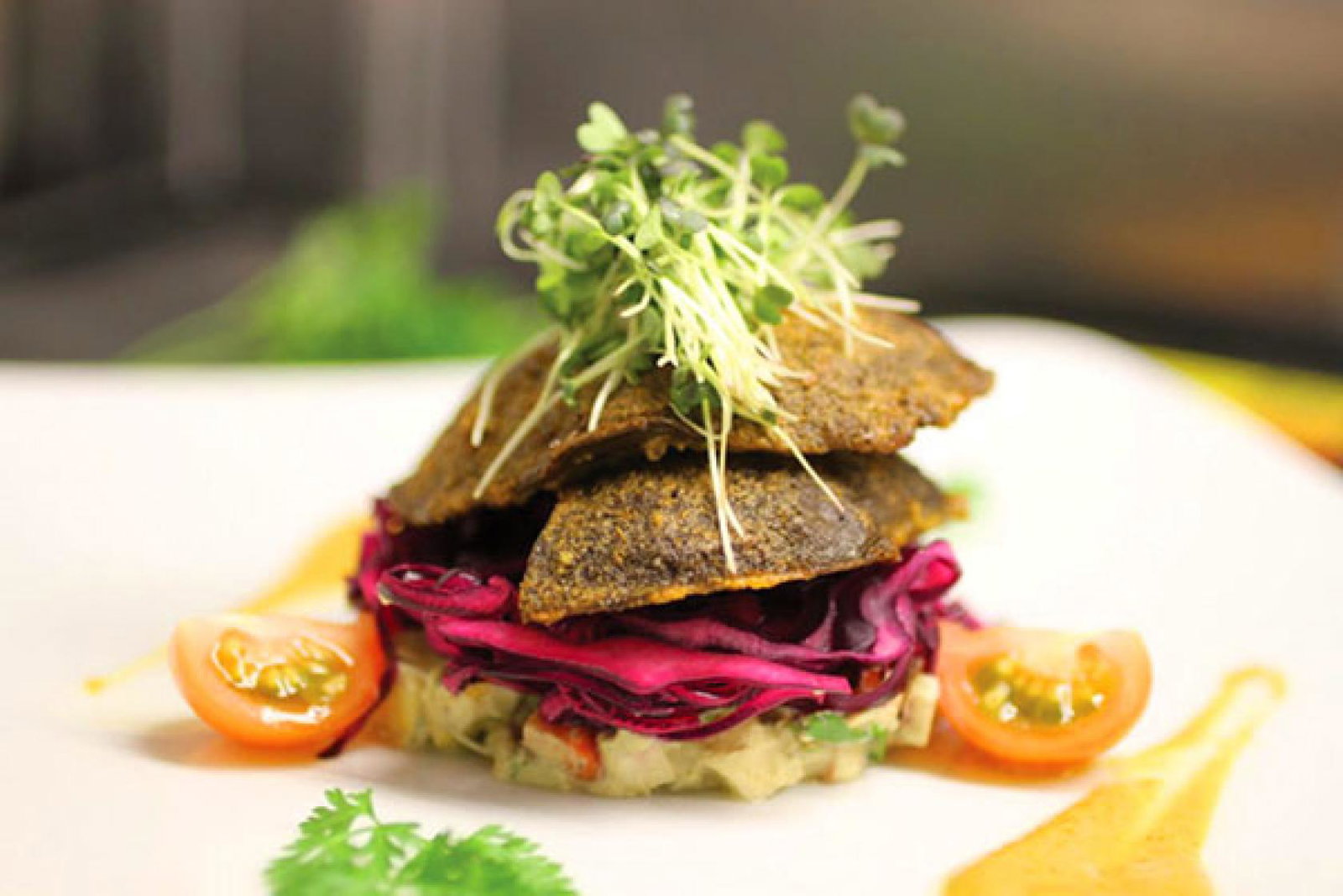 New options include a raw Portobello mushroom burger