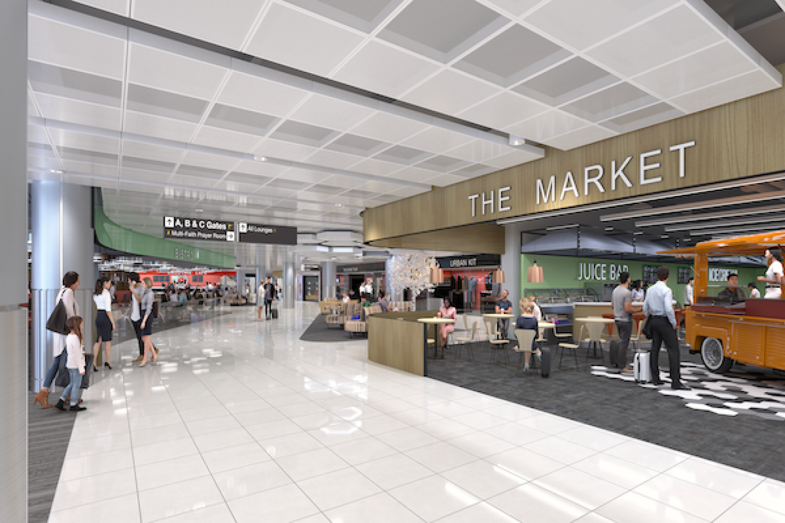 Artist’s impression of Manchester Airport’s new food market