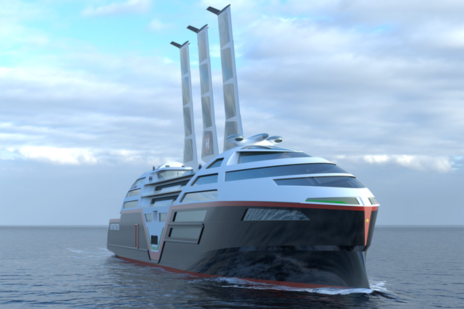 Hurtigruten unveils zero-emission ship of the future with towering solar sails