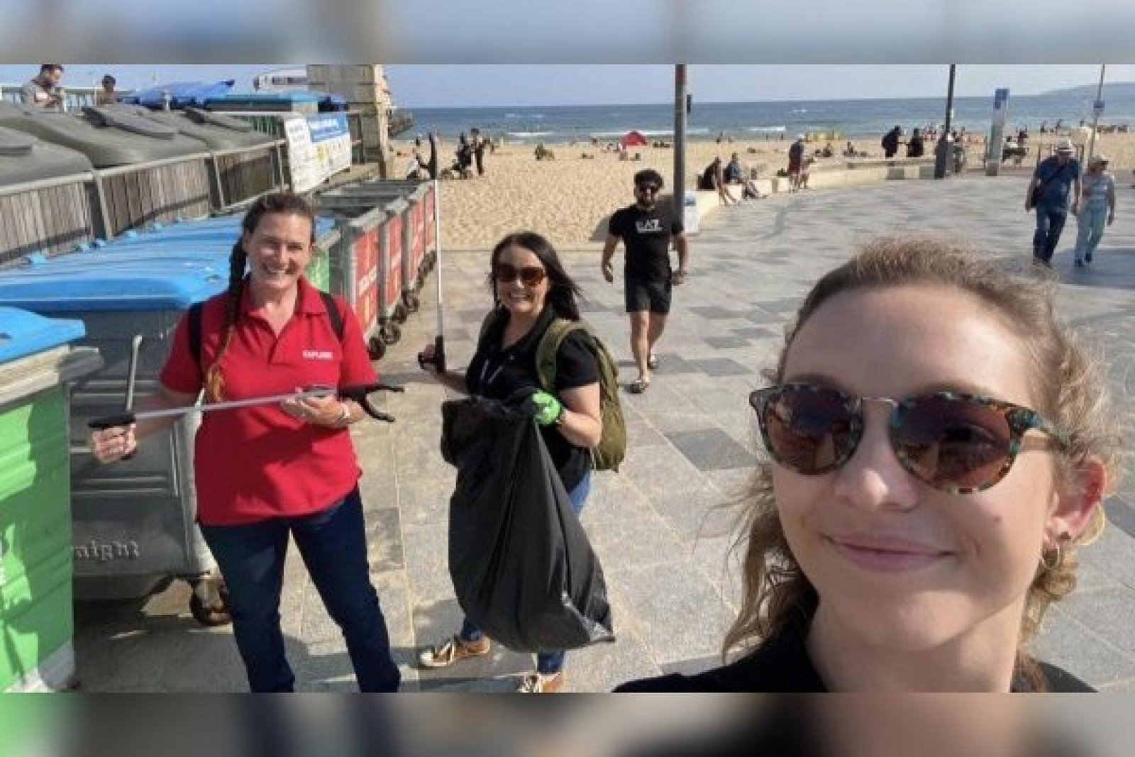 Staff members gathered 40 kgs of rubbish