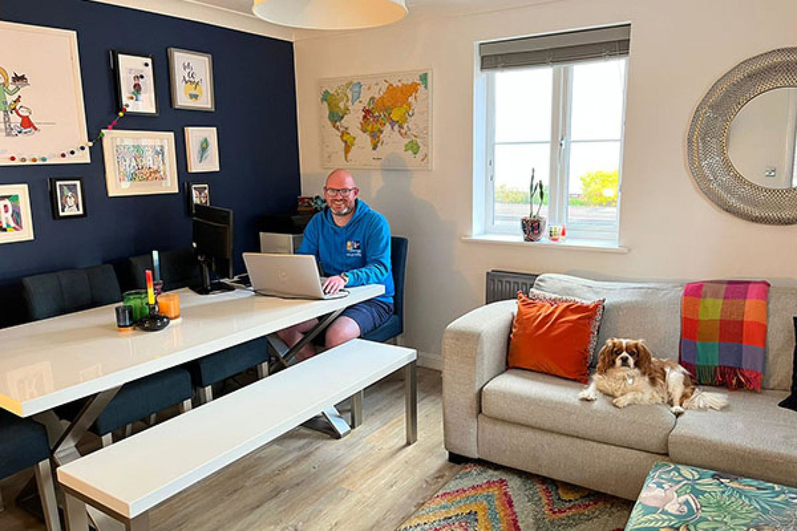 Personal Travel Agent David Russo in his home office