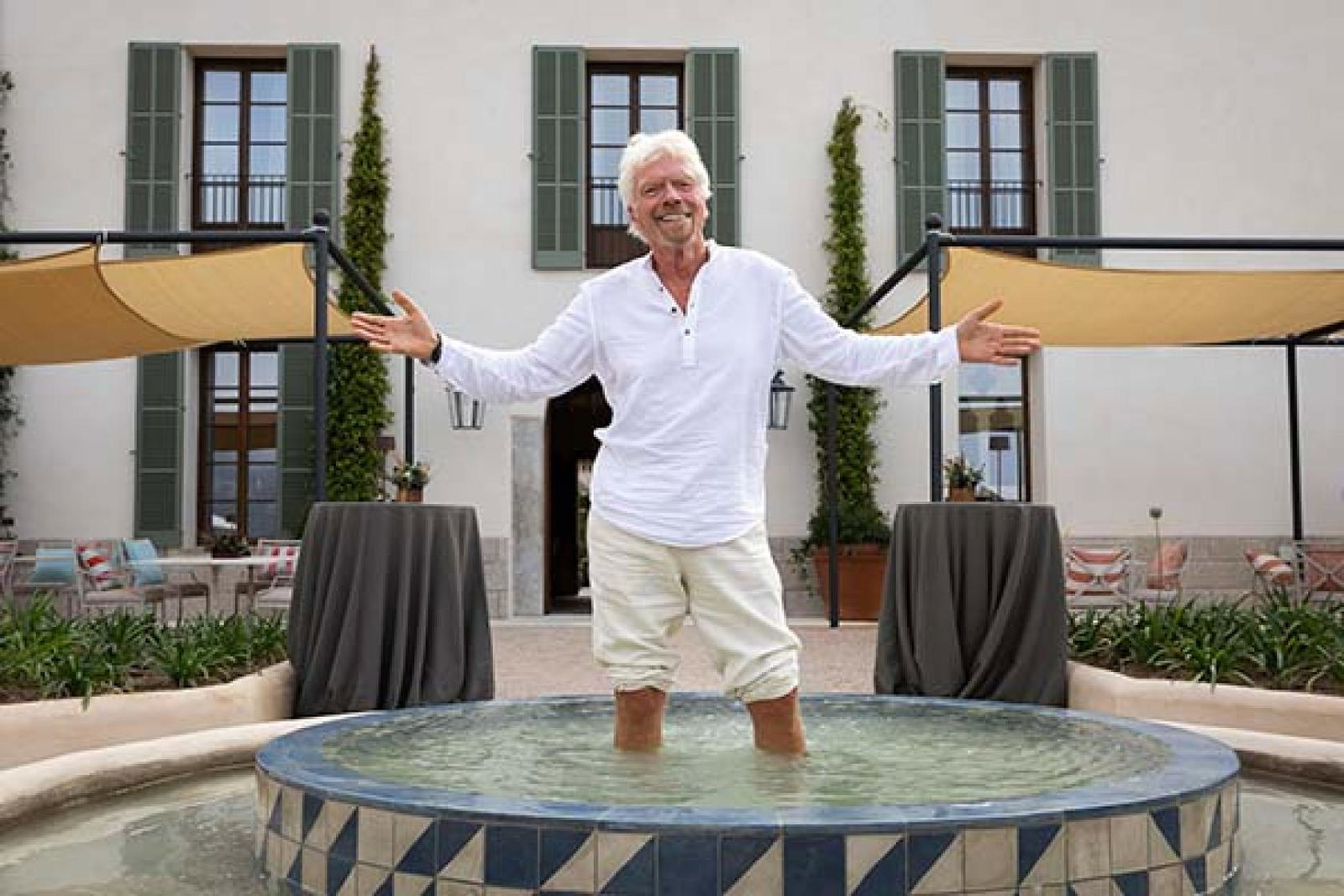 Sir Richard Branson opened the new Son Bunyola Hotel in Majorca