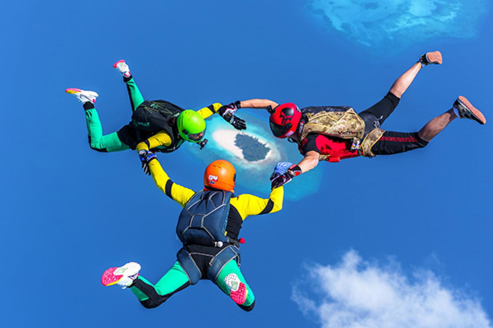 Guests can skydive above Ifuru Island Maldives