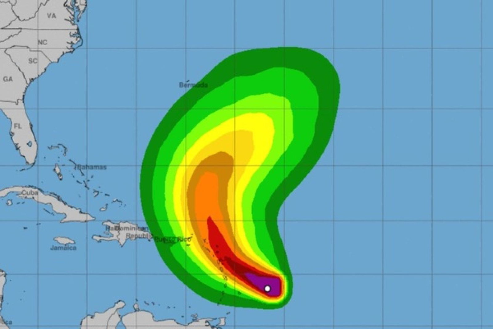 Storm Tammy October 2023 (Credit: US National Hurricane Center)