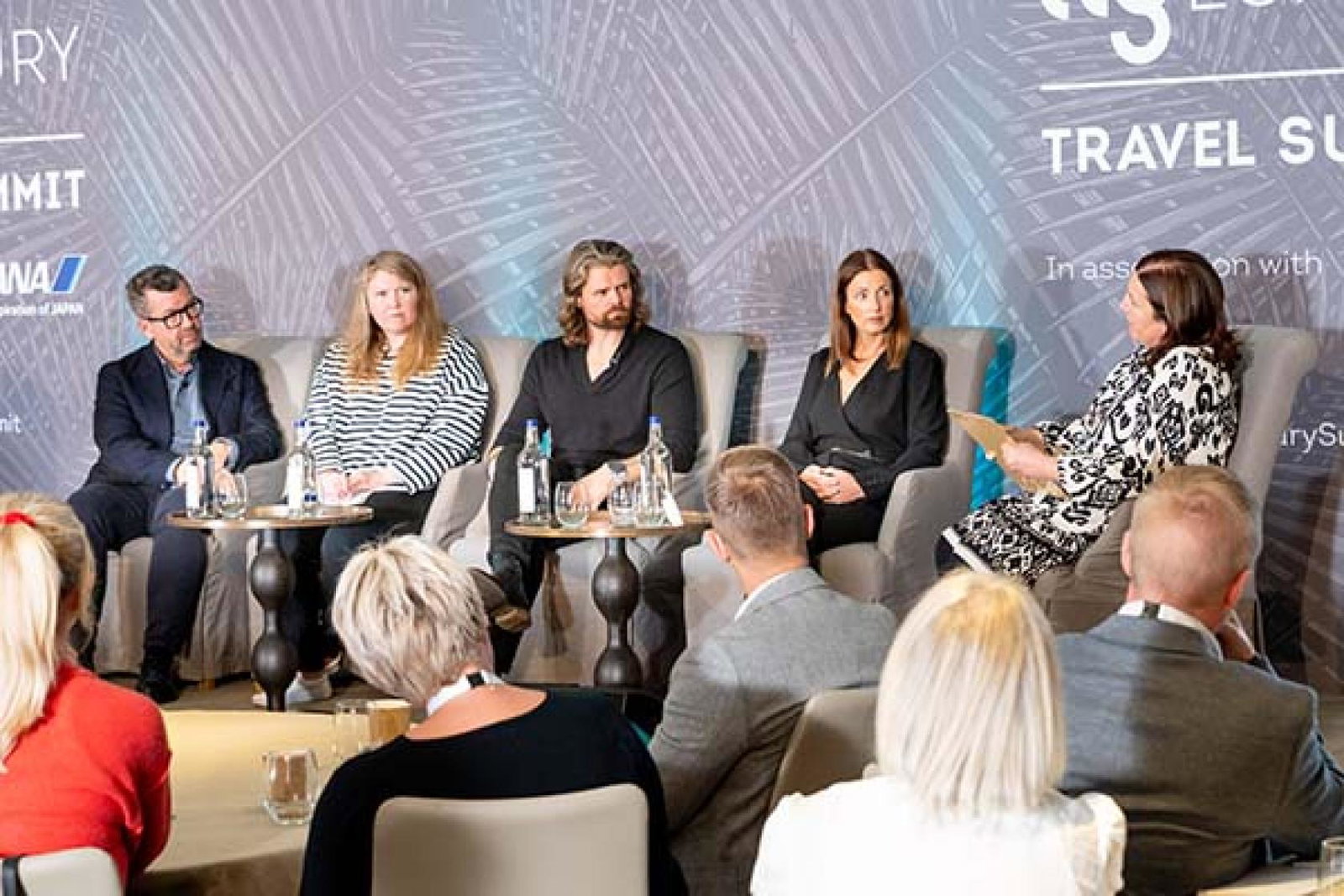 L-R: Stas Anastasiades, Kinsfolk & Co; Lucie Greene, Light Years; Tom Marchant, Black Tomato; Natasha Towey, Carrier; and TTG Luxury's April Hutchinson. Credit: Steve Dunlop Photography 