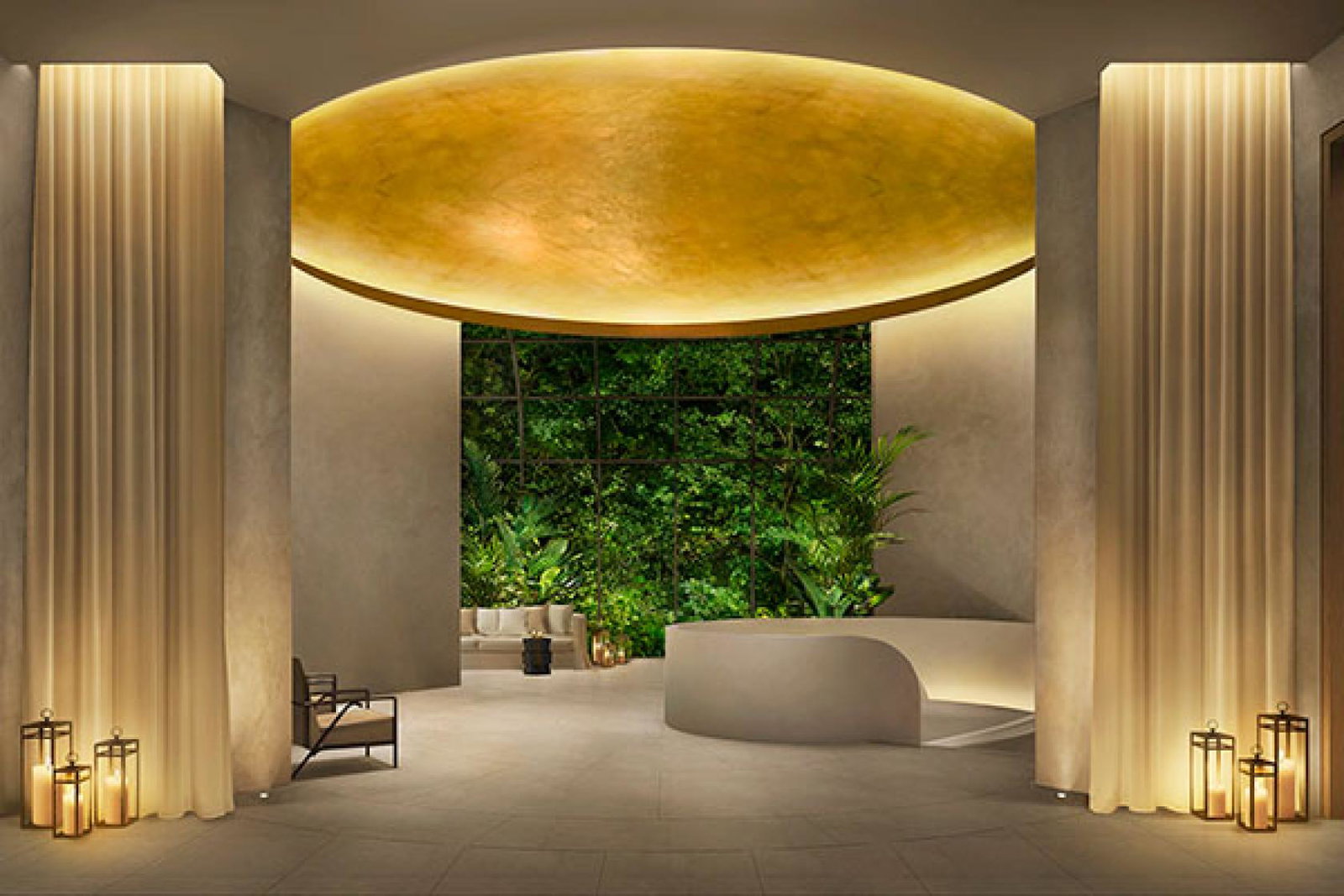 The lobby in the 204-key new Edition in Singapore