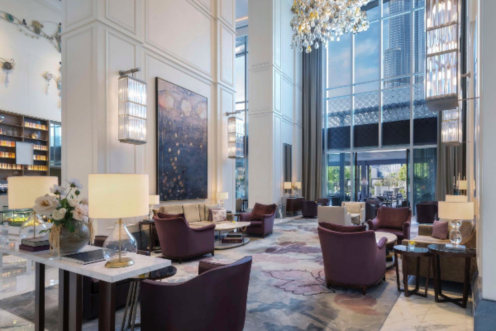The lobby lounge at Kempinski the Boulevard Dubai