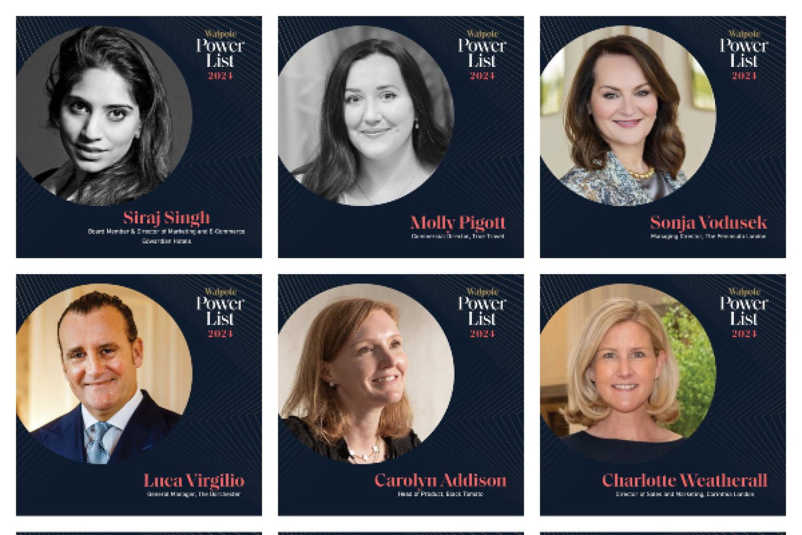 Walpole recognised a number of top travel leaders in this year's Power List