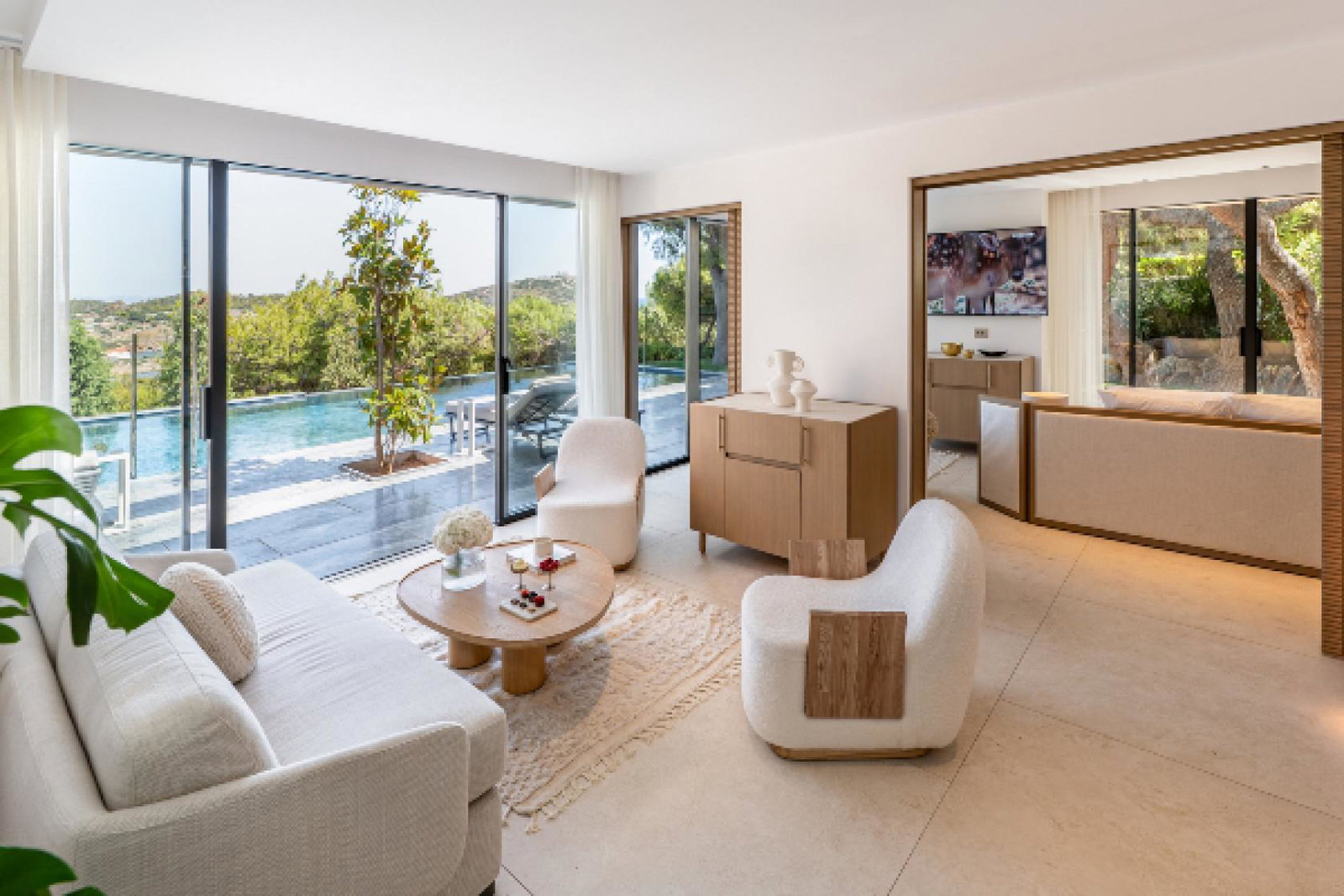 A new pool villa at Cape Sounio
