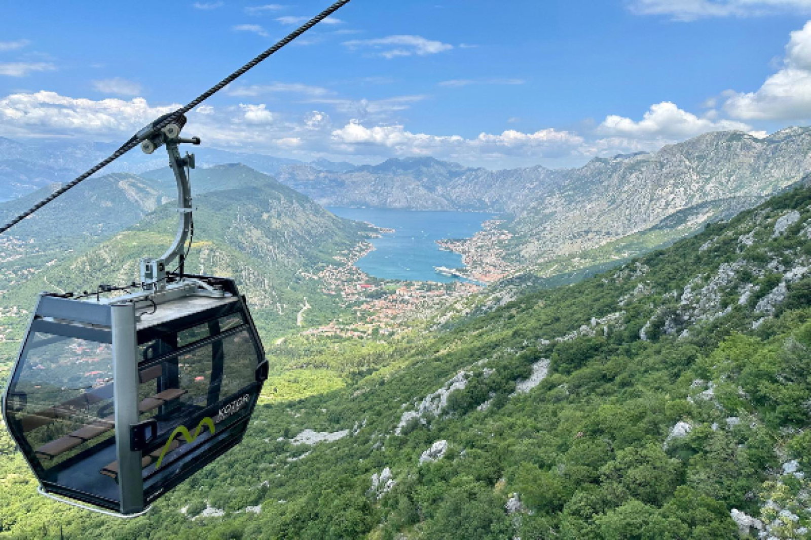 The new Kotor Cable Car has views over the Bay of Kotor