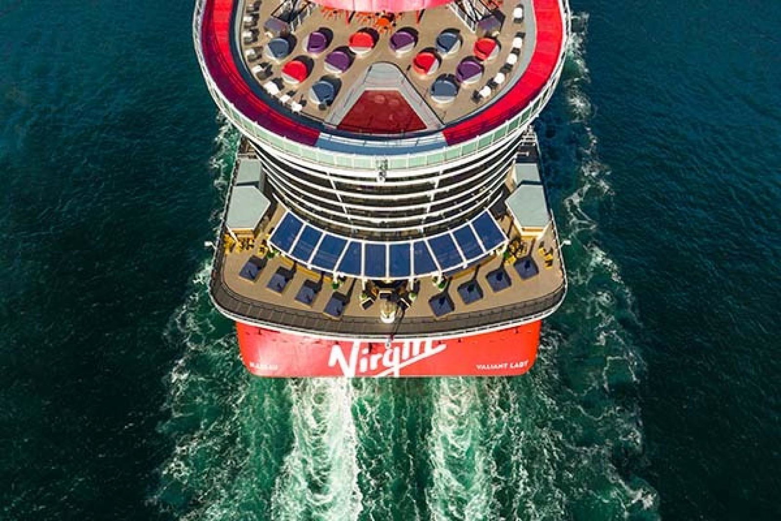 Valiant Lady Exterior Top Back View Virgin Voyages