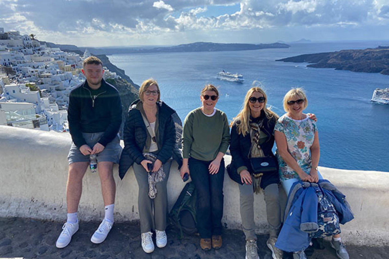 The travel advisors enjoyed a stop-off at Santorini on the TTG Luxury Journey with Silversea