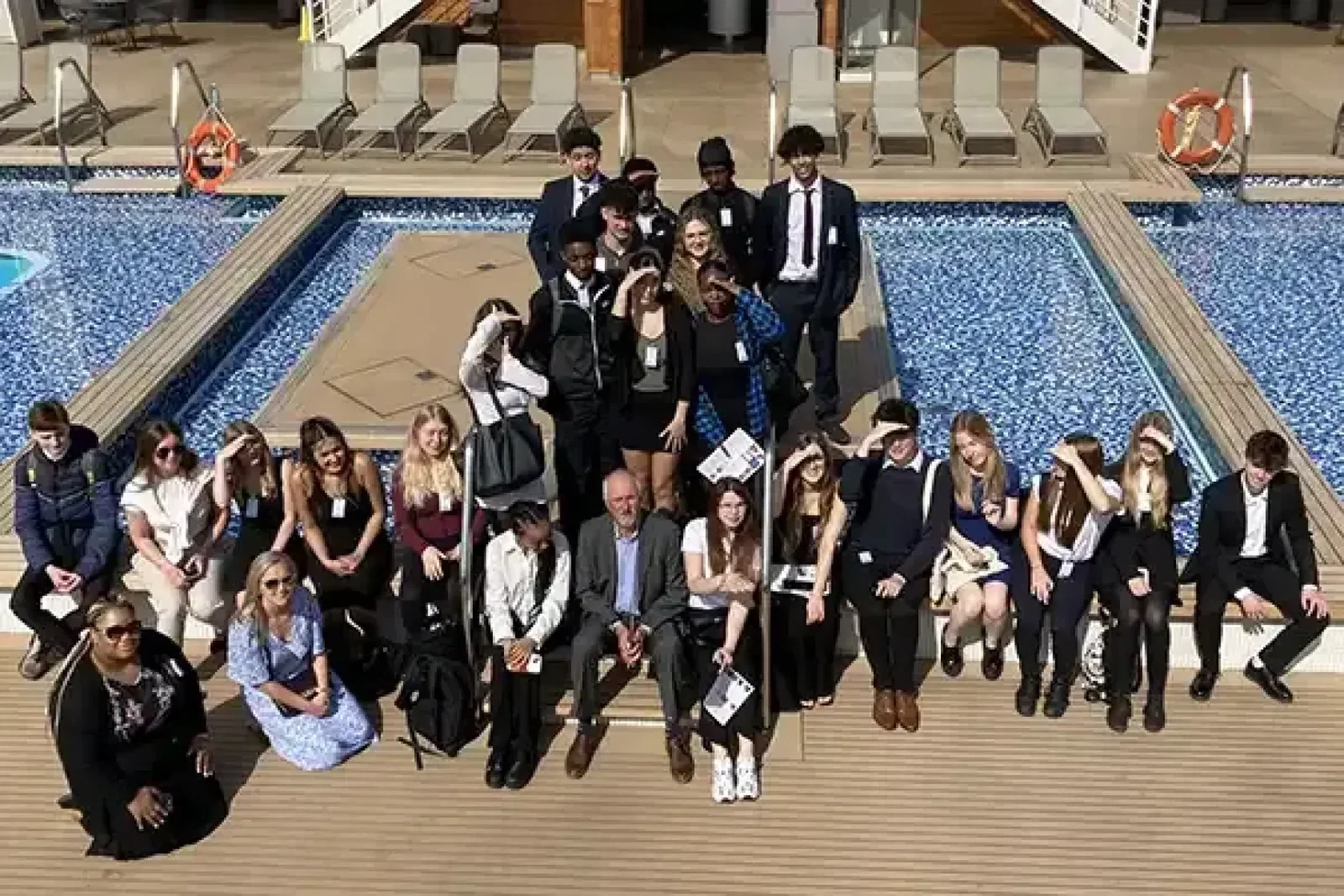 Students have already made the first of three ship visits to P&O's Britannia (Credit: Edwina Lonsdale)