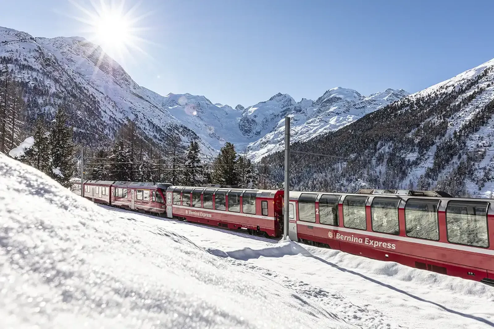 The Bernina Express at the Montebello Curve