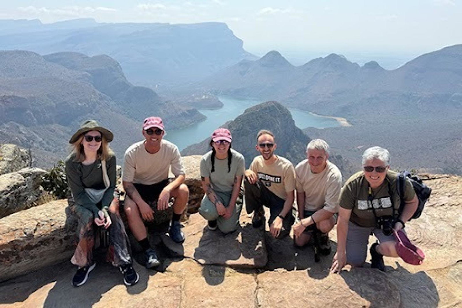Some of the TTG Sustainable Travel Ambassadors at Blyde River Canyon in South Africa