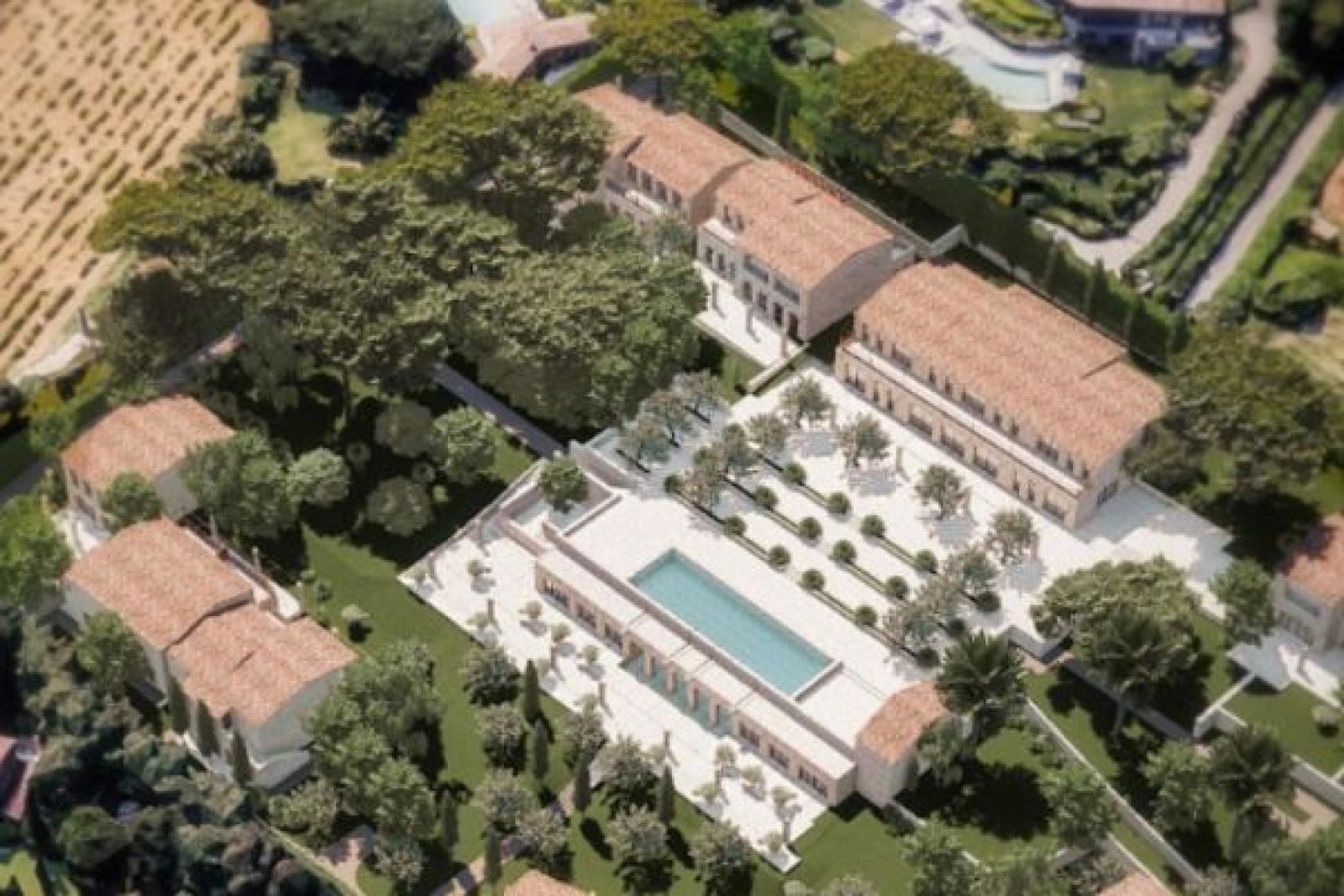 Oetker Collection, aerial shot of St Tropez property 