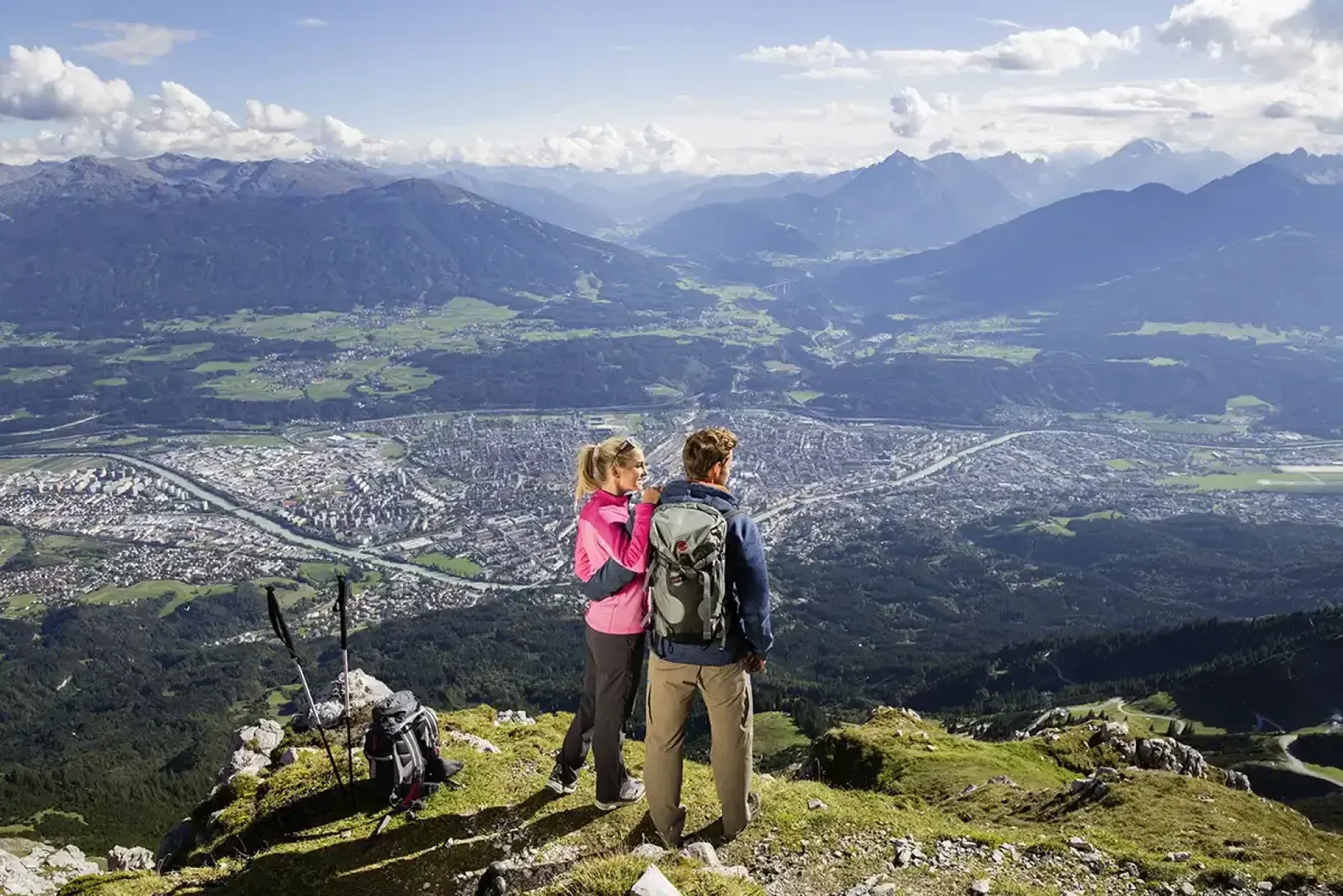 The view of Innsbruck from the Nordkette mountain range. Credit: Innsbruck Tourism/Christian Vorhofer