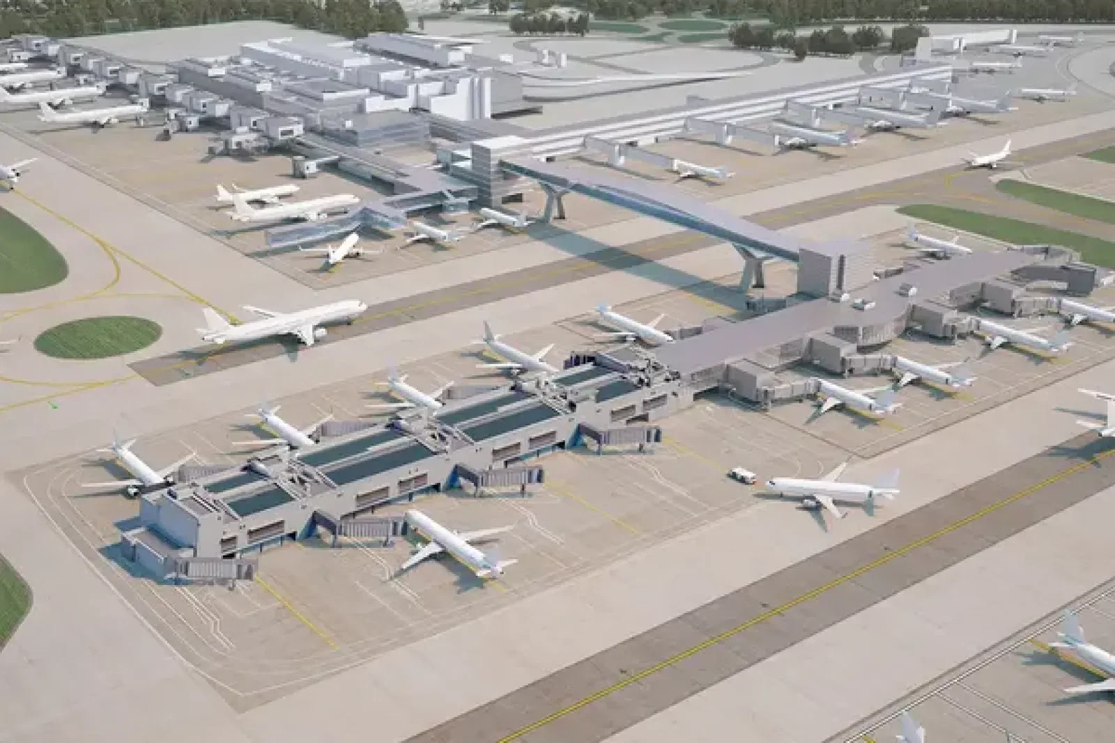 London Gatwick Pier 6 extension CGI