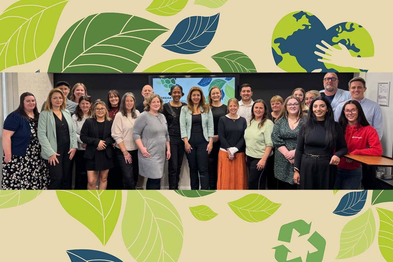 The 2025 Sustainable Travel Ambassadors in training, with the TTG Sustainable Travel Heroes, at TTG's office