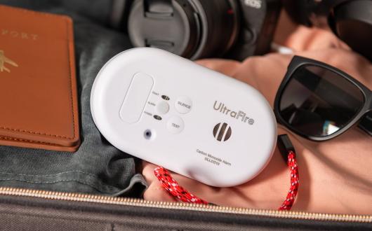 A potentially life-saving carbon monoxide alarm has gone on sale at UK airports following a campaign backed by the Safer Tourism Foundation