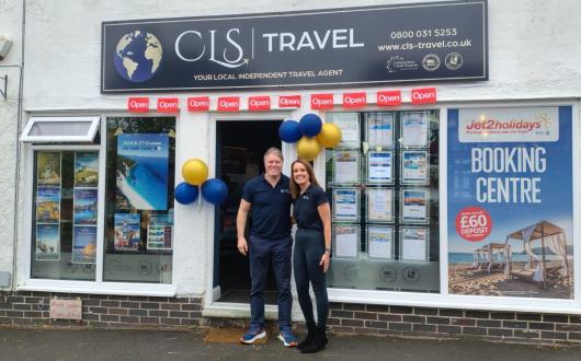 Clare Stege with husband Rod outside the agency in Derby's Littleover