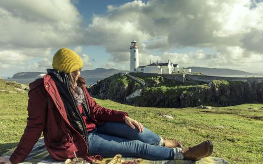Fanad Head Lighthouse in Co Donegal at the mouth of Lough Swilly