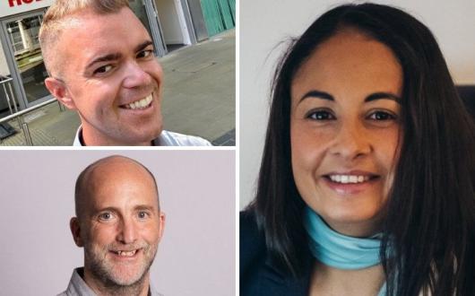 Joe Biggs (top left), Andy La Gette (bottom left) and Jennifer Lynch (right)