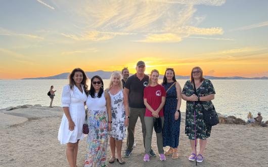 The group met with the Naxos Wildlife Protection team at Agia Anna beach