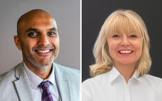 Travelpack chief Vishal Patel pictured with cruise lead Emma Sanger-Horwell