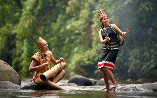 Bidayuh couple in Sarawak