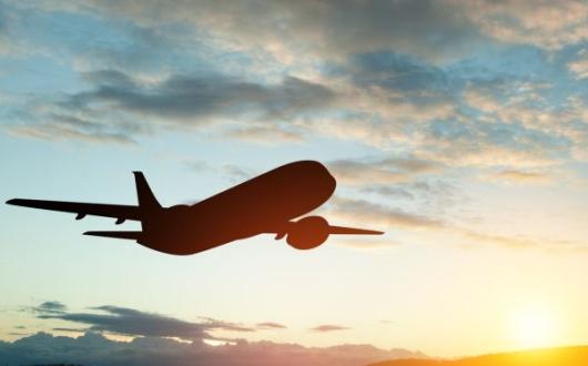 Black silhouette of plane