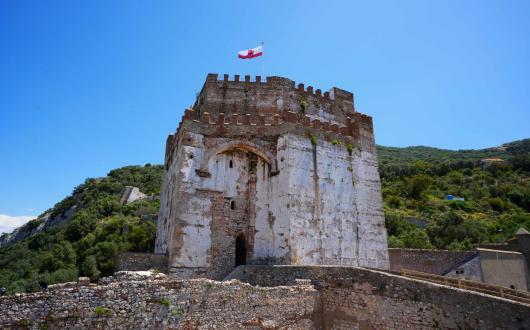 Gibraltar's Moorish castle dates to the 14th century
