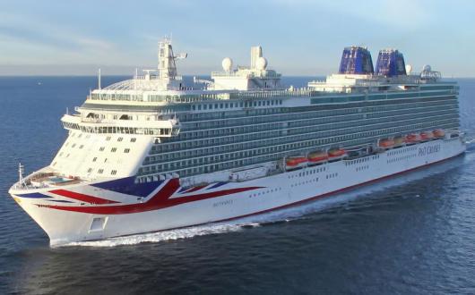 P&O Cruises ship Britannia pictured at sea