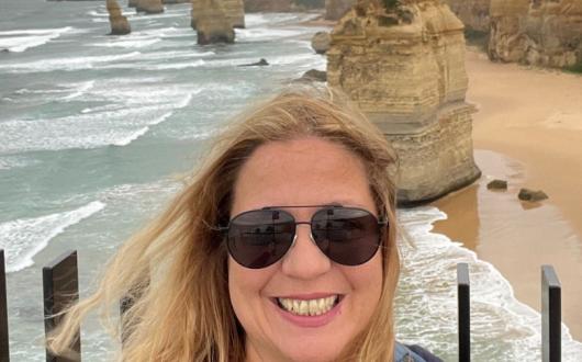 Alex Maxwell-Clarke selfie at the 12 Apostles