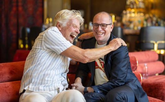 Shai Weiss pictured with Virgin Atlantic founder Sir Richard Branson