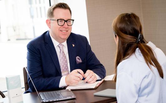 Luxury travel supplier meeting with a travel advisor