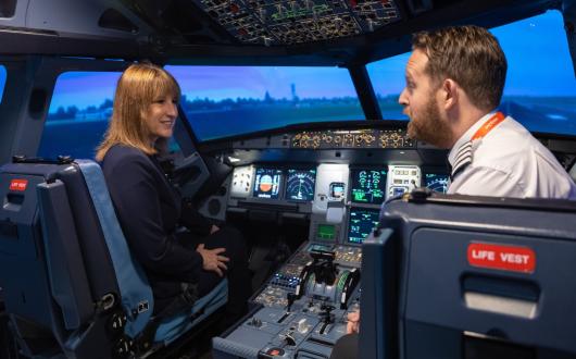 Chancellor Rachel Reeves recently visited the easyJet CAE Simulator Centre at Gatwick airport