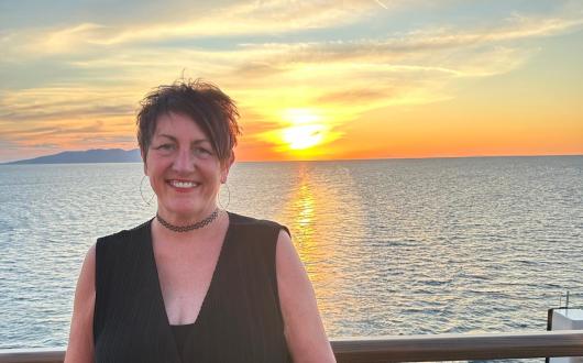 Stewart Travel’s Donna Bicker onboard Silversea's Silver Ray