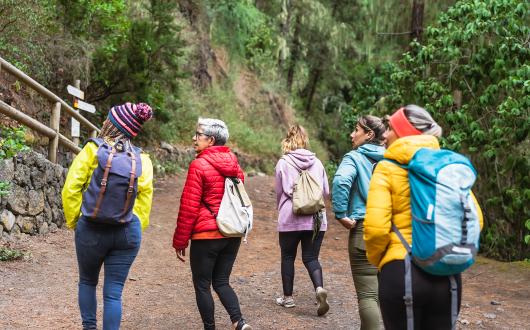 Group of women hiking in Spain
