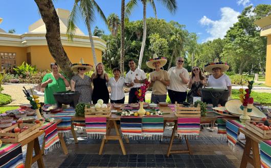 TTG Sustainable Travel Ambassadors took a cooking class at Iberostar Selection Paraiso Maya Suites in Mexico