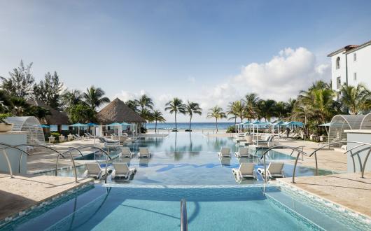 An infinity pool at Sandals Royal Barbados