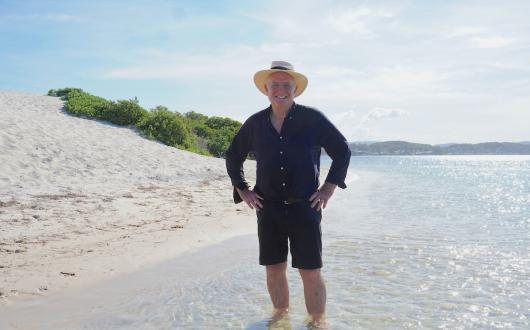 Rick Stein on beach in New South Wales