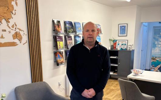 Gwyndaf Williams in his agency in Wales