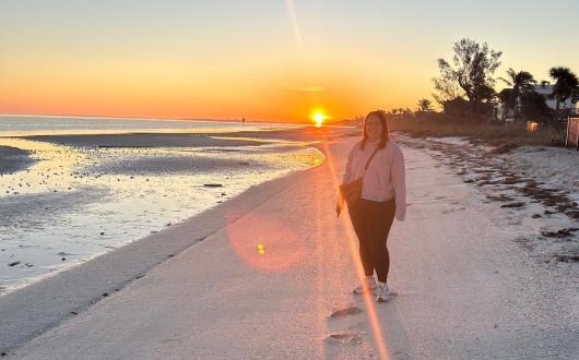 Natalie Sexton on the beach in the Bradenton Area