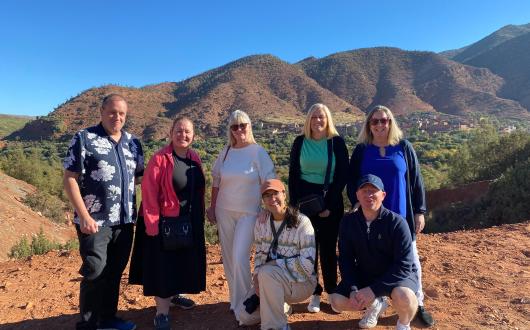 The agents visited the Atlas Mountains as part of the trip
