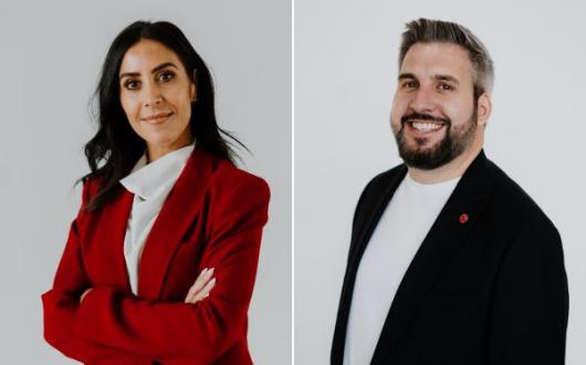 Sarah Lancashire and Simon Applebaum