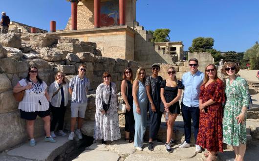 The TTG Sustainable Travel Ambassadors explore Knossos Palace in Crete